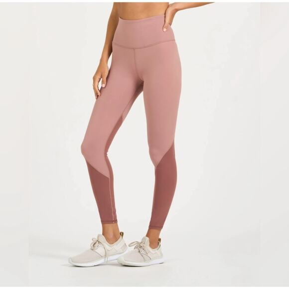 Vuori Studio Series Colorblock Leggings Light Terracotta sz M Workout Athleisure - Picture 2 of 7